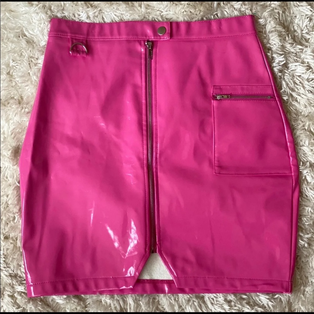 Missguided leather skirt